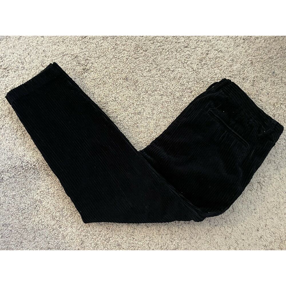 Elwood Black Pleated Tapered High Rise Women’s Corduroy Pants Size 32 Inseam 24